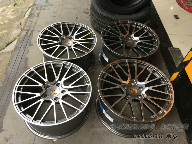 保時(shí)捷卡宴升級(jí)21寸定制鍛造輪轂裝車(chē)完成