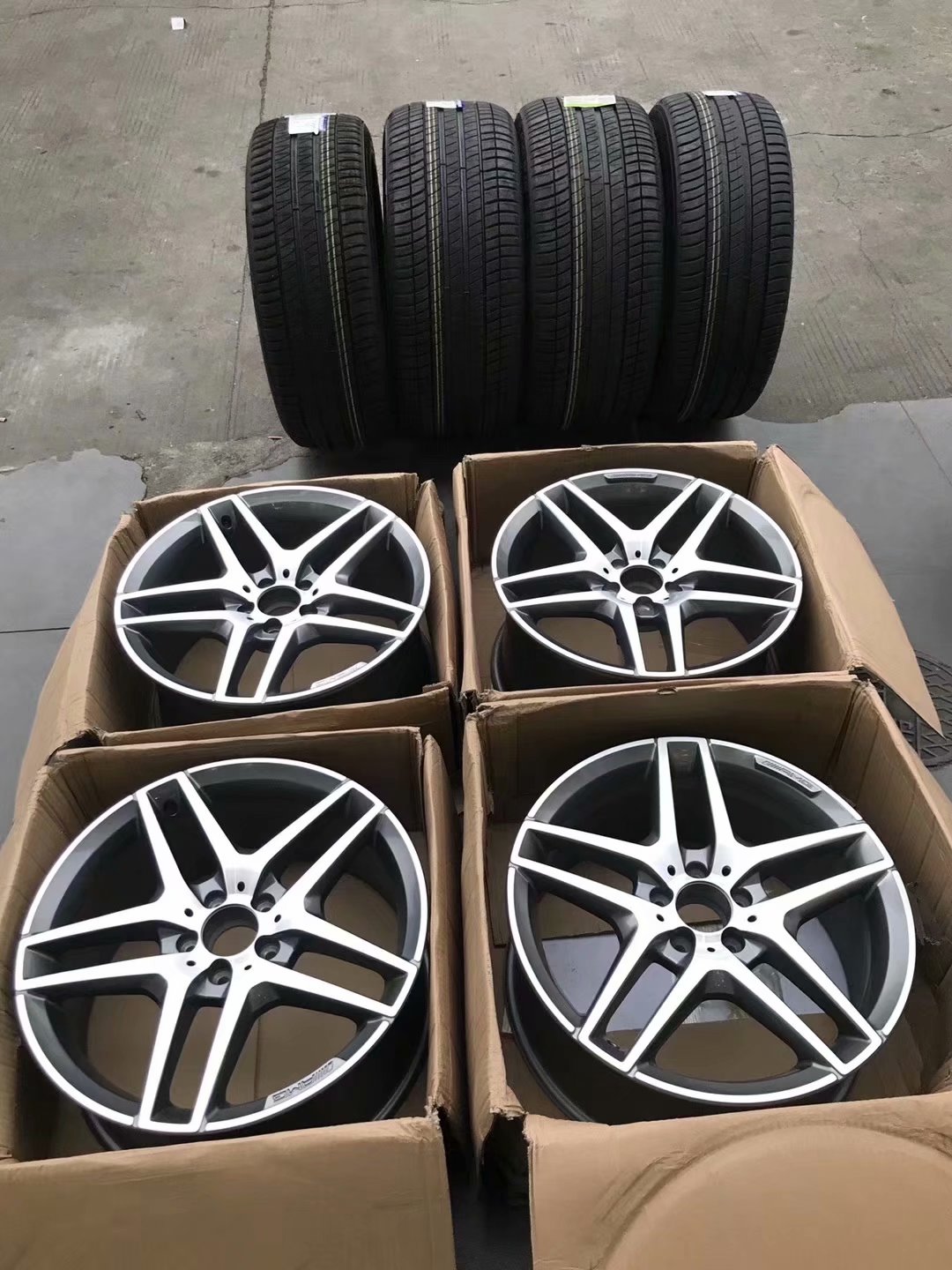 奔馳S 換 原裝S550 19寸 完工！