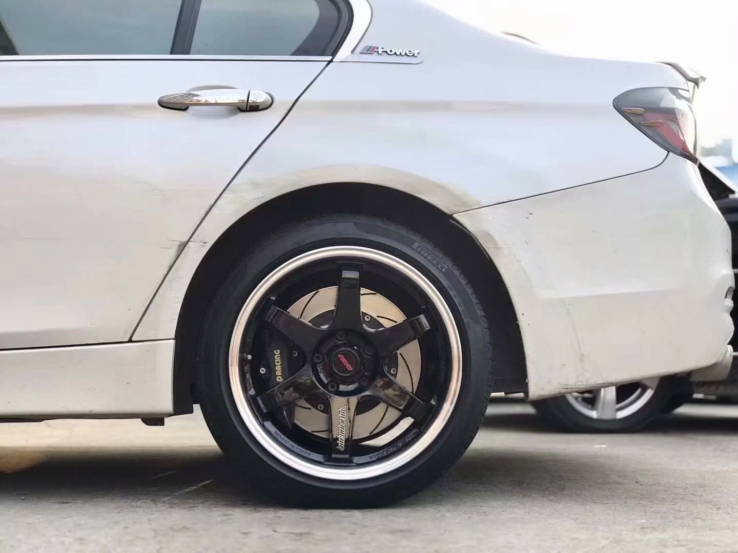 寶馬，換RAYS TE37 TTA 18寸 完工