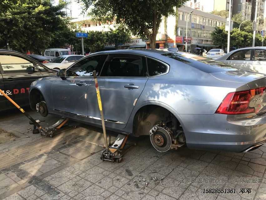 成都沃爾沃S90改裝輪轂私人定制鍛造輪轂裝車案例