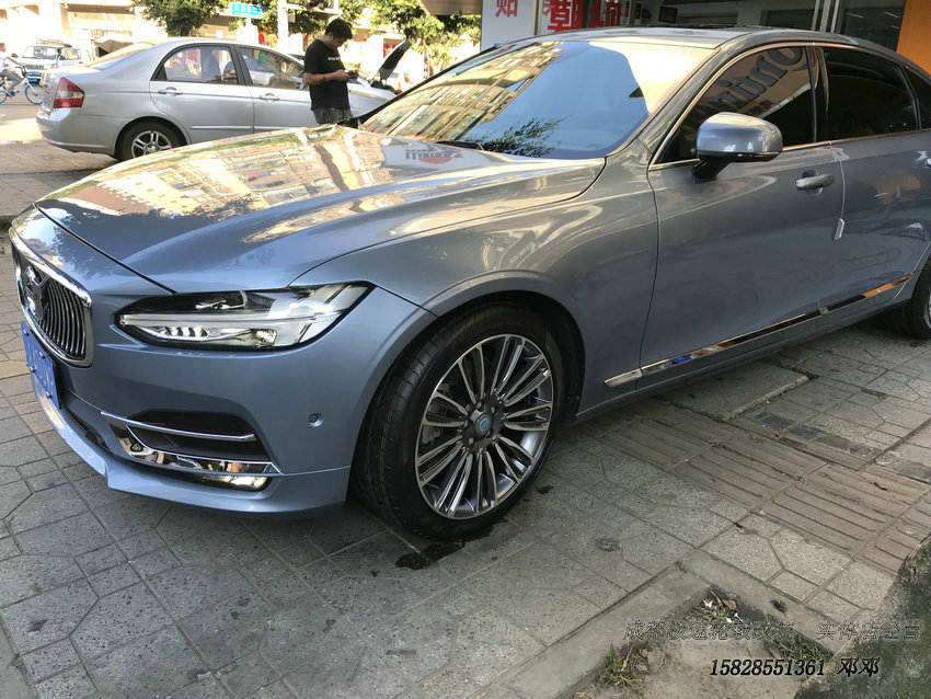 成都沃爾沃S90改裝輪轂私人定制鍛造輪轂裝車案例
