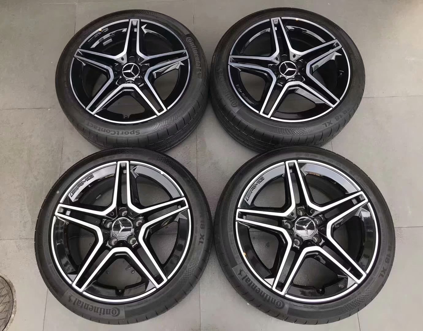 新車拆下 新款奔馳A43 AMG原廠18寸