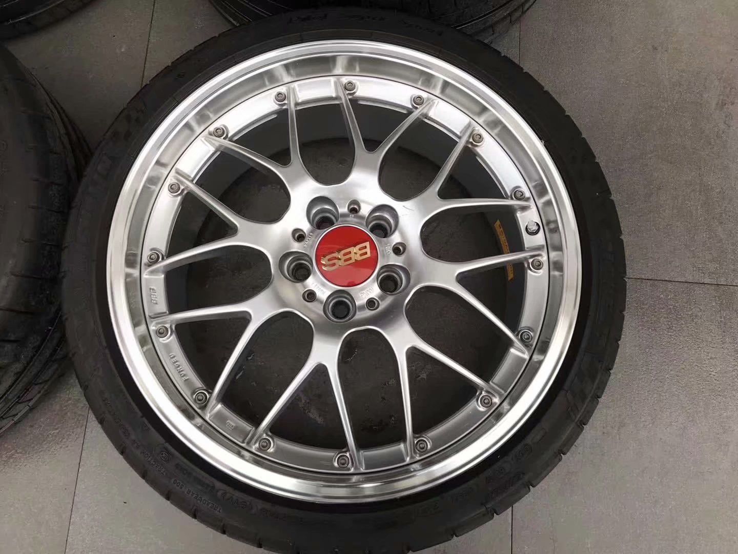 極品拆車， 日本 BBS RS-GT 原漆 19寸8.5J ET38 5×112 原孔 非常少有