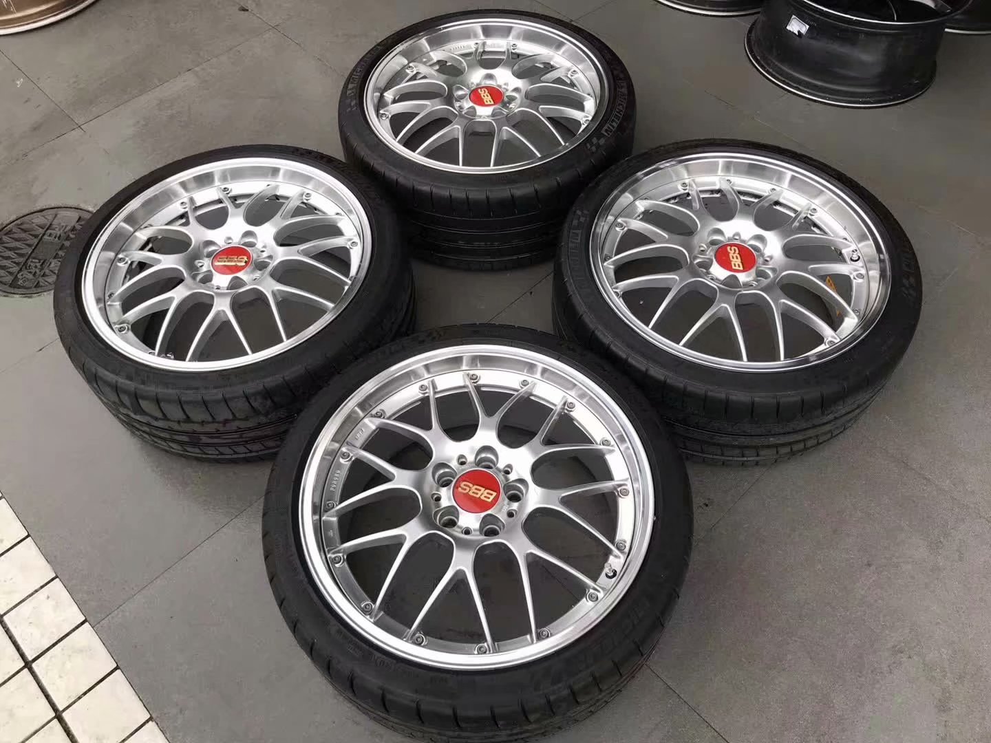 極品拆車， 日本 BBS RS-GT 原漆 19寸8.5J ET38 5×112 原孔 非常少有