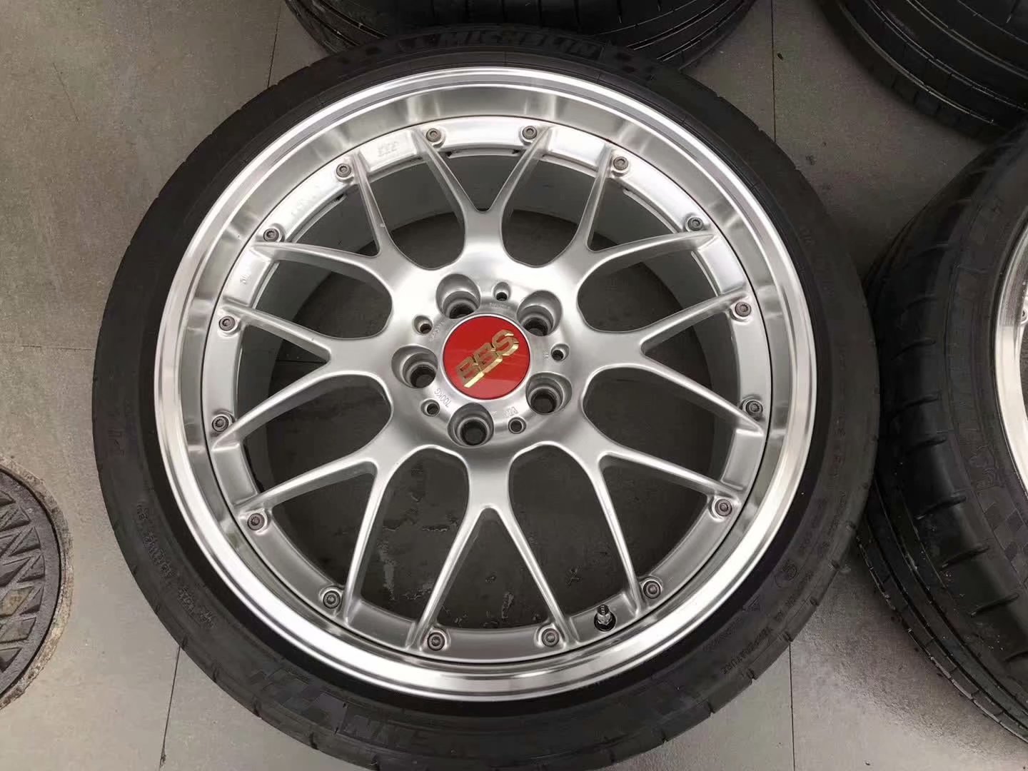 極品拆車， 日本 BBS RS-GT 原漆 19寸8.5J ET38 5×112 原孔 非常少有