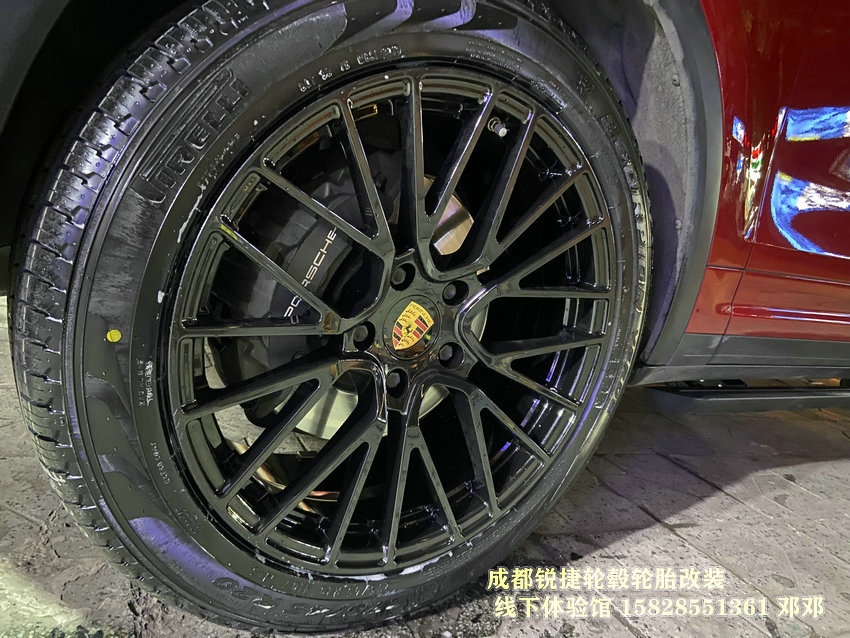 成都銳捷輪轂改裝中心 保時捷卡宴定制20寸鍛造輪轂裝車案例