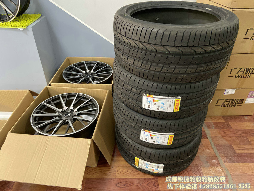 成都銳捷輪轂改裝中心 英菲尼迪Q50改裝19寸定制鍛造輪轂裝車