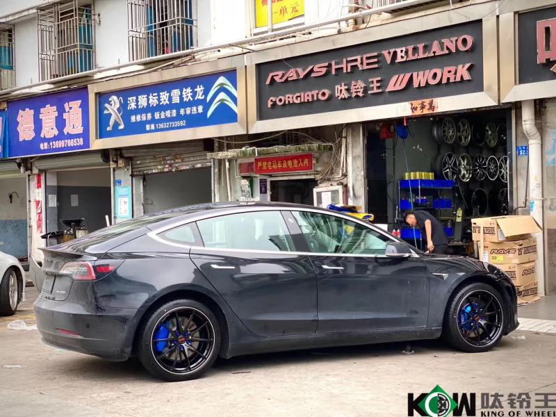 斯拉 model 3 換RAYS G25 19寸完工！