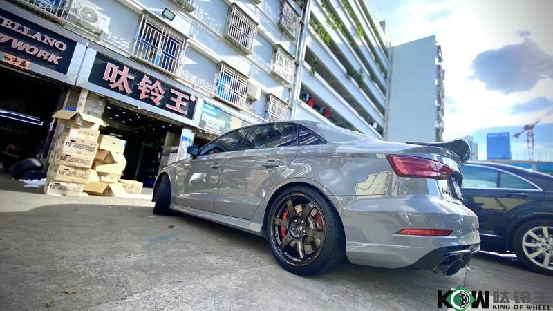 奧迪RS3 換全新RAYS TE37saga 18寸?米其林輪胎！完工！
