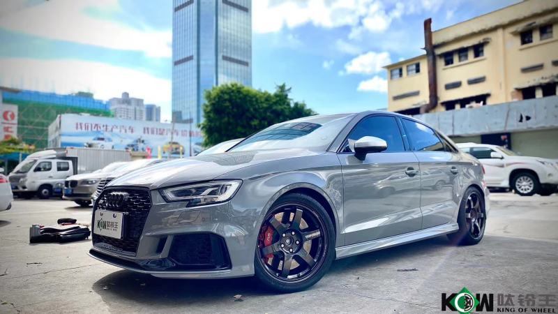 奧迪RS3 換全新RAYS TE37saga 18寸?米其林輪胎！完工！