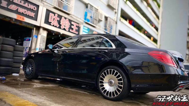 奔馳S 拆下原廠鑄造 ，換 高端私人定制鍛造20寸完工