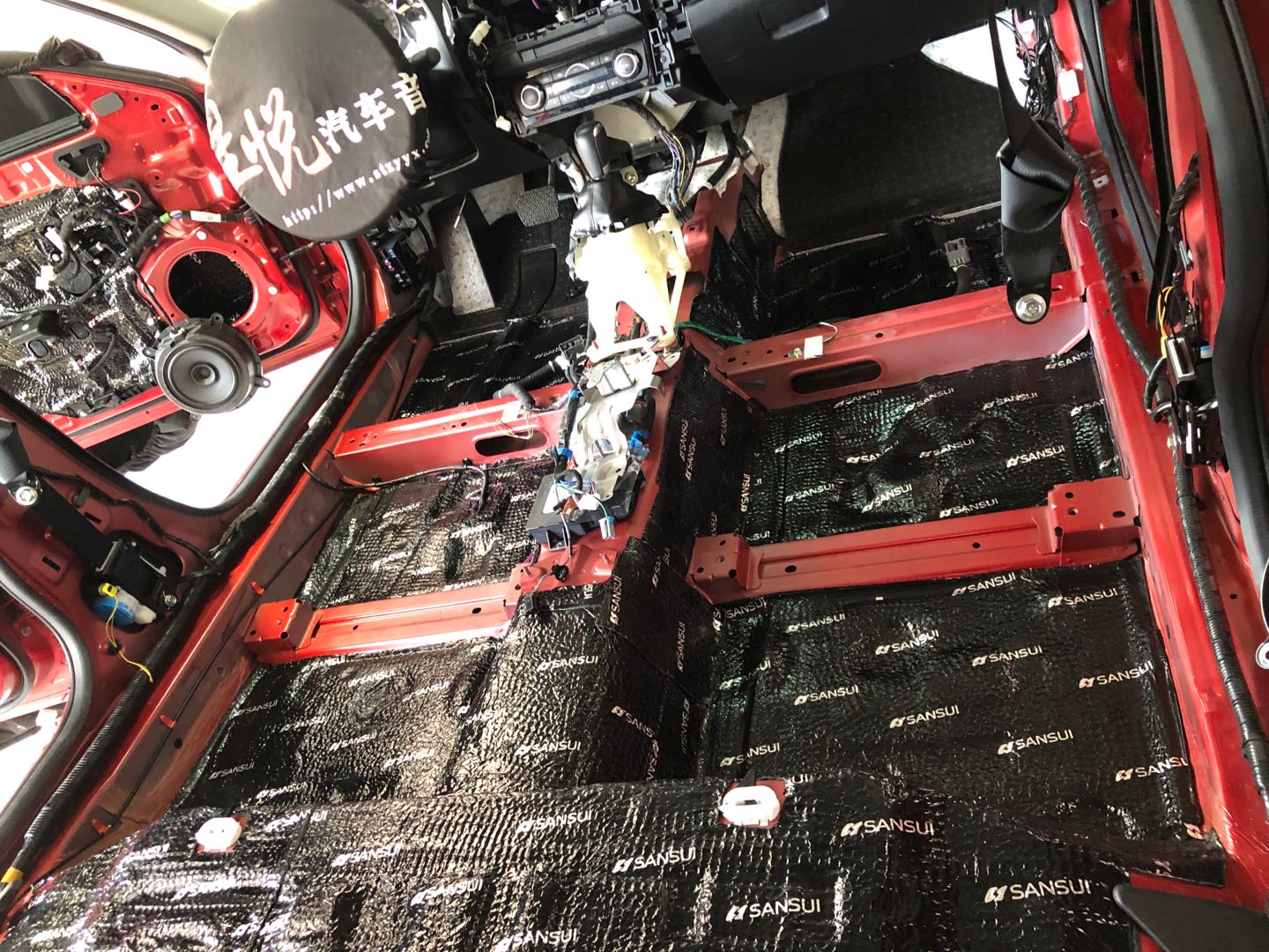 汕頭星悅汽車音響馬自達阿特茲全車升級山水隔音降噪一次解決噪音問題音響改裝星悅定制套餐駛入音樂世界