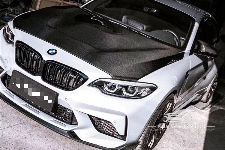 宝马M2改装碳纤维机盖 BMW2系F87 F22 M2C M3M4干碳GTS引擎盖机盖