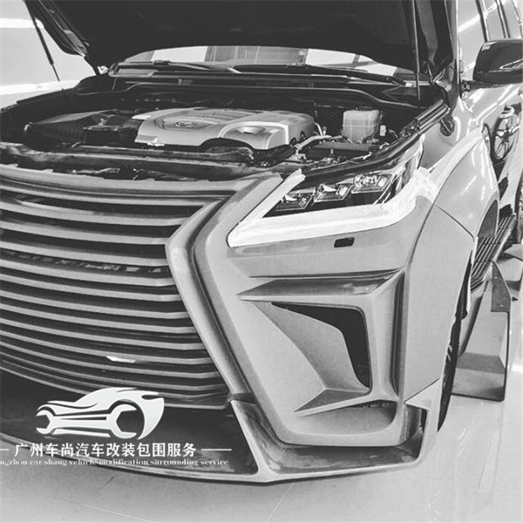 雷克薩斯LX570改裝寬體大包圍 LX570俄羅斯VERGE前后杠輪眉中尾翼