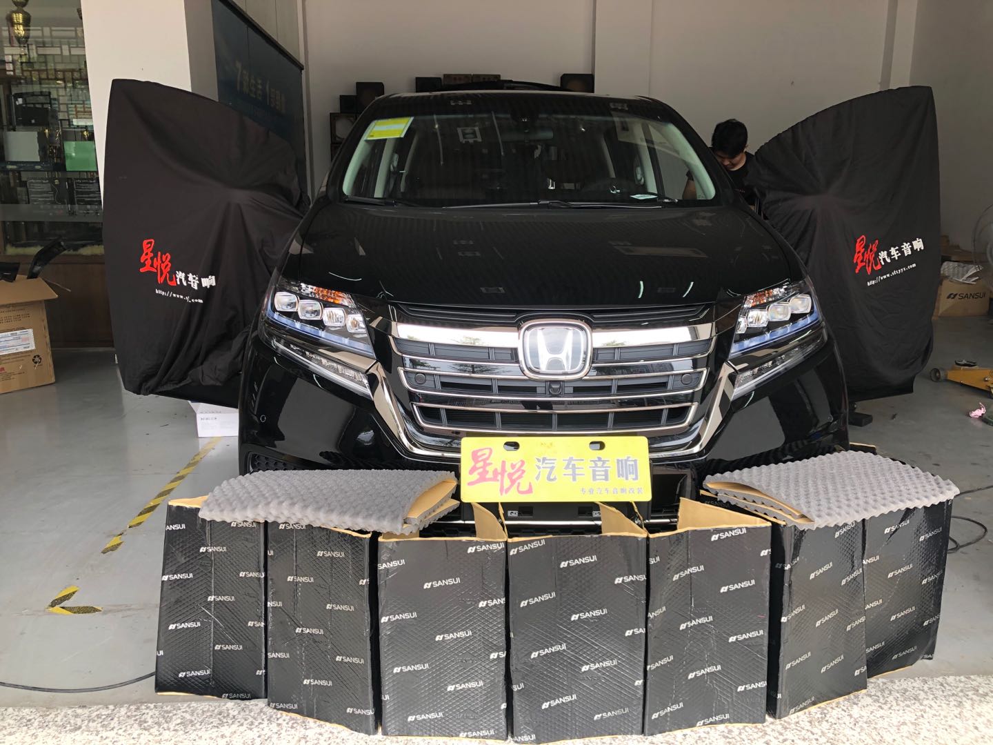 汕頭星悅汽車音響本田艾力紳新車汽車隔音全車山水減振降噪解決噪音靜享舒適