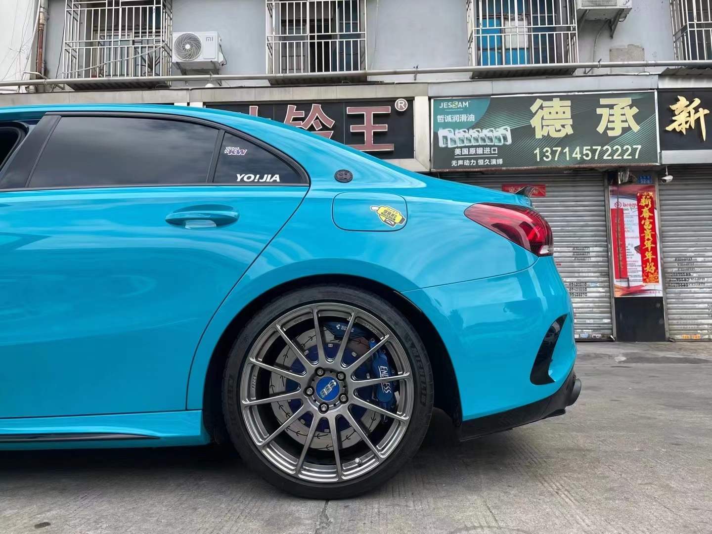 奔馳A35 換BBS FS 19寸 完工