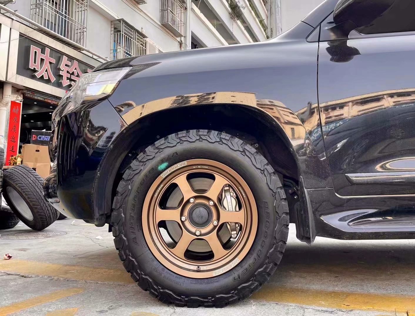 陸巡 4500換全新TE37 XT 18寸