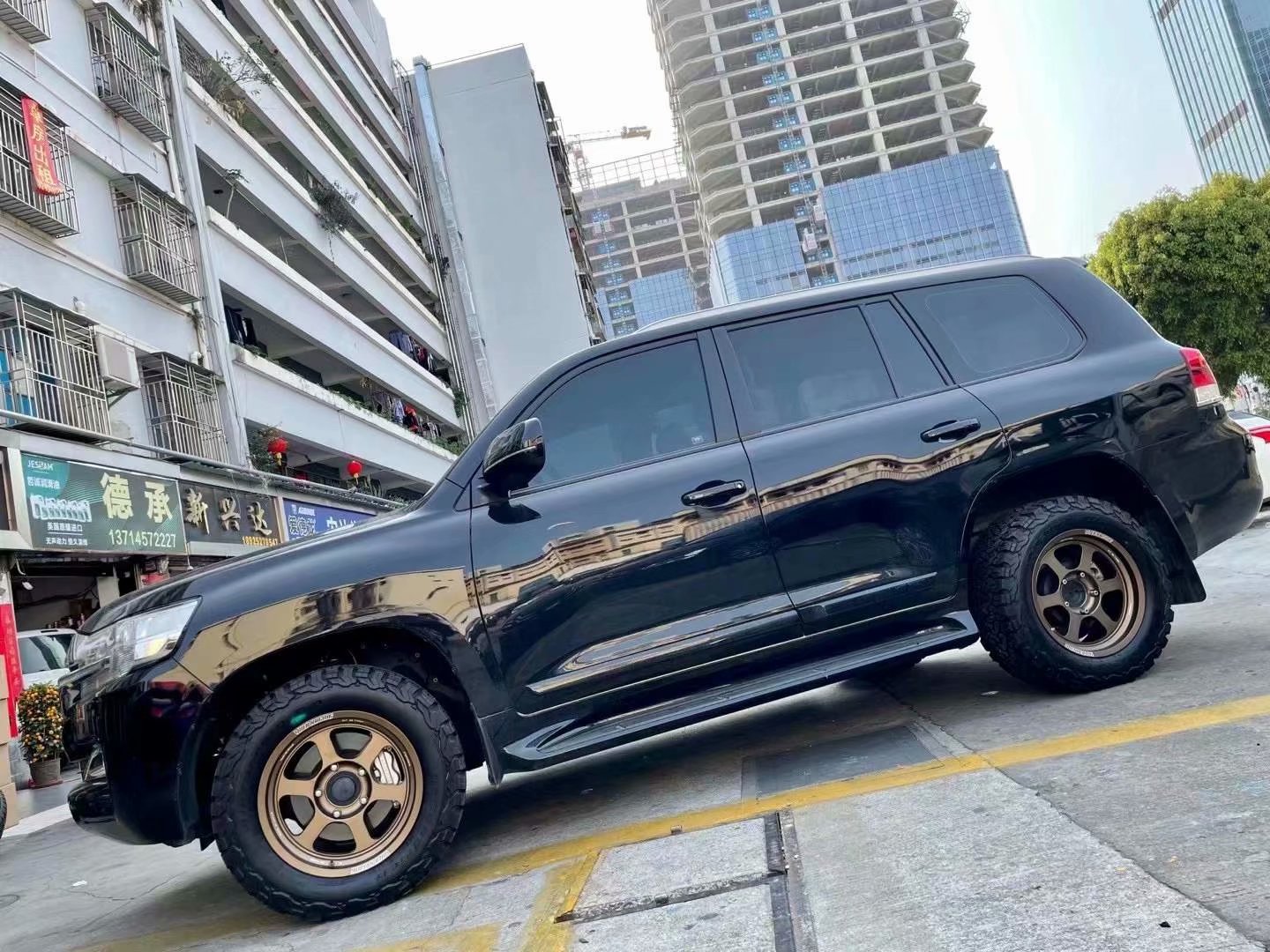 陸巡 4500換全新TE37 XT 18寸