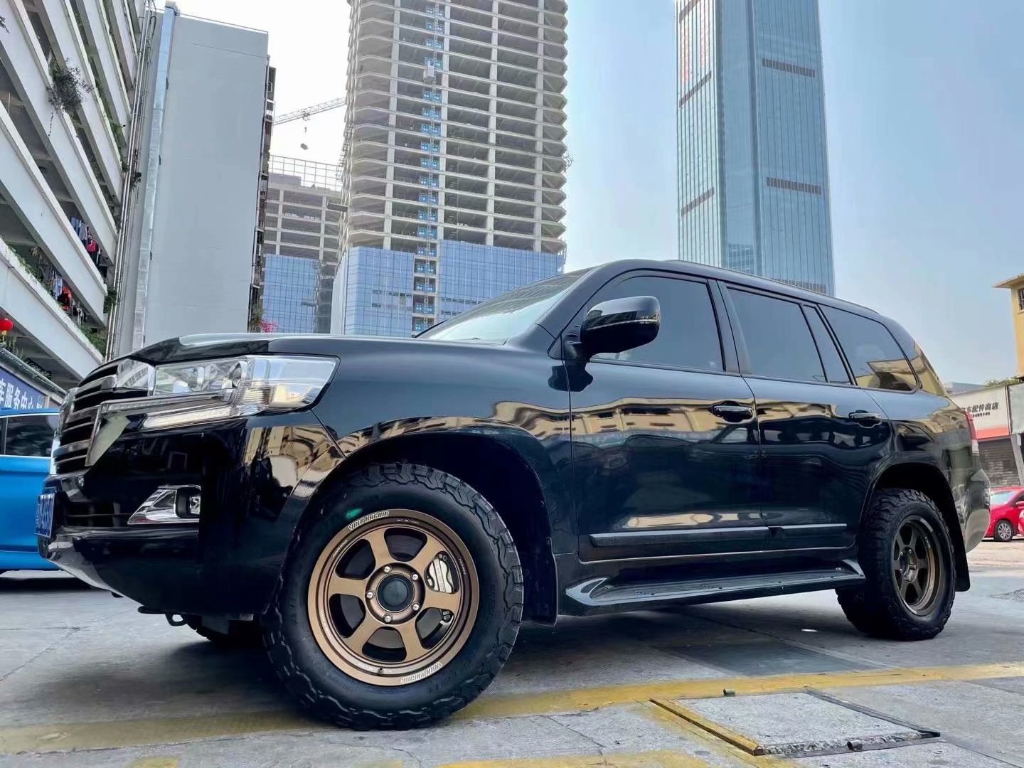 陸巡 4500換全新TE37 XT 18寸
