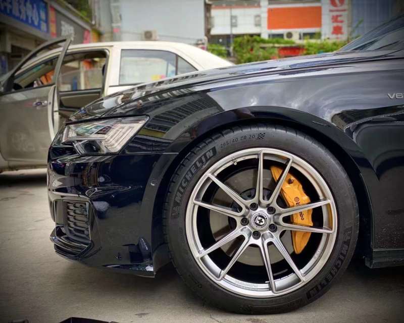 奧迪A6 換美HRE FF04 20寸搭配BLOX螺桿完工