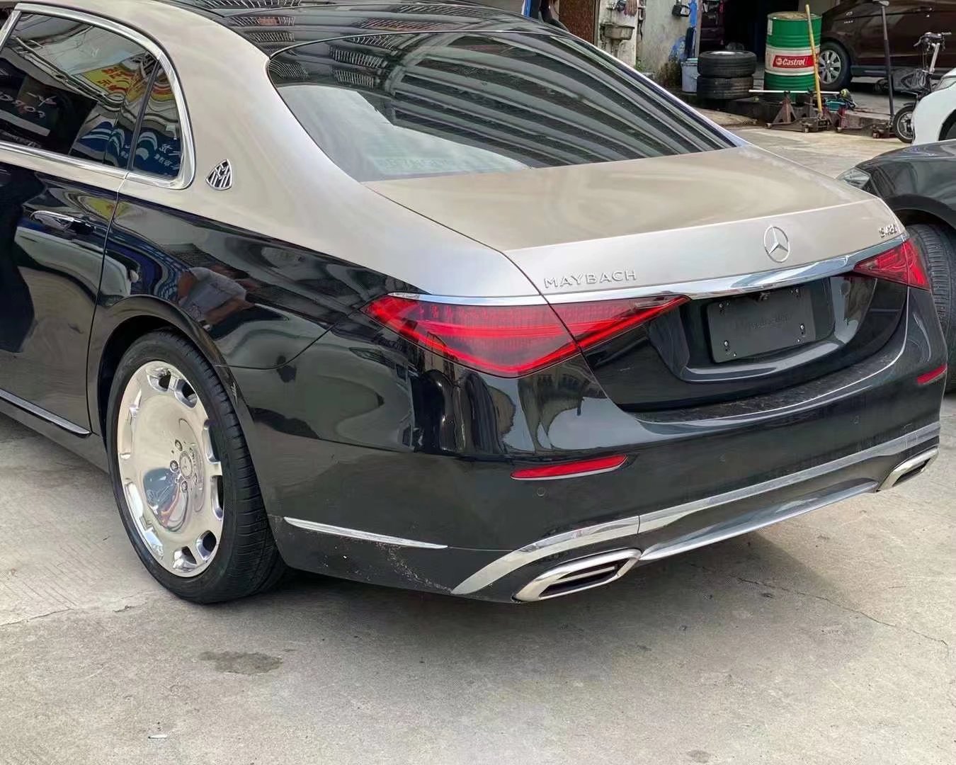 提新車，邁巴赫S480 升級(jí)原廠20寸大燒餅完工 經(jīng)典款的大餅