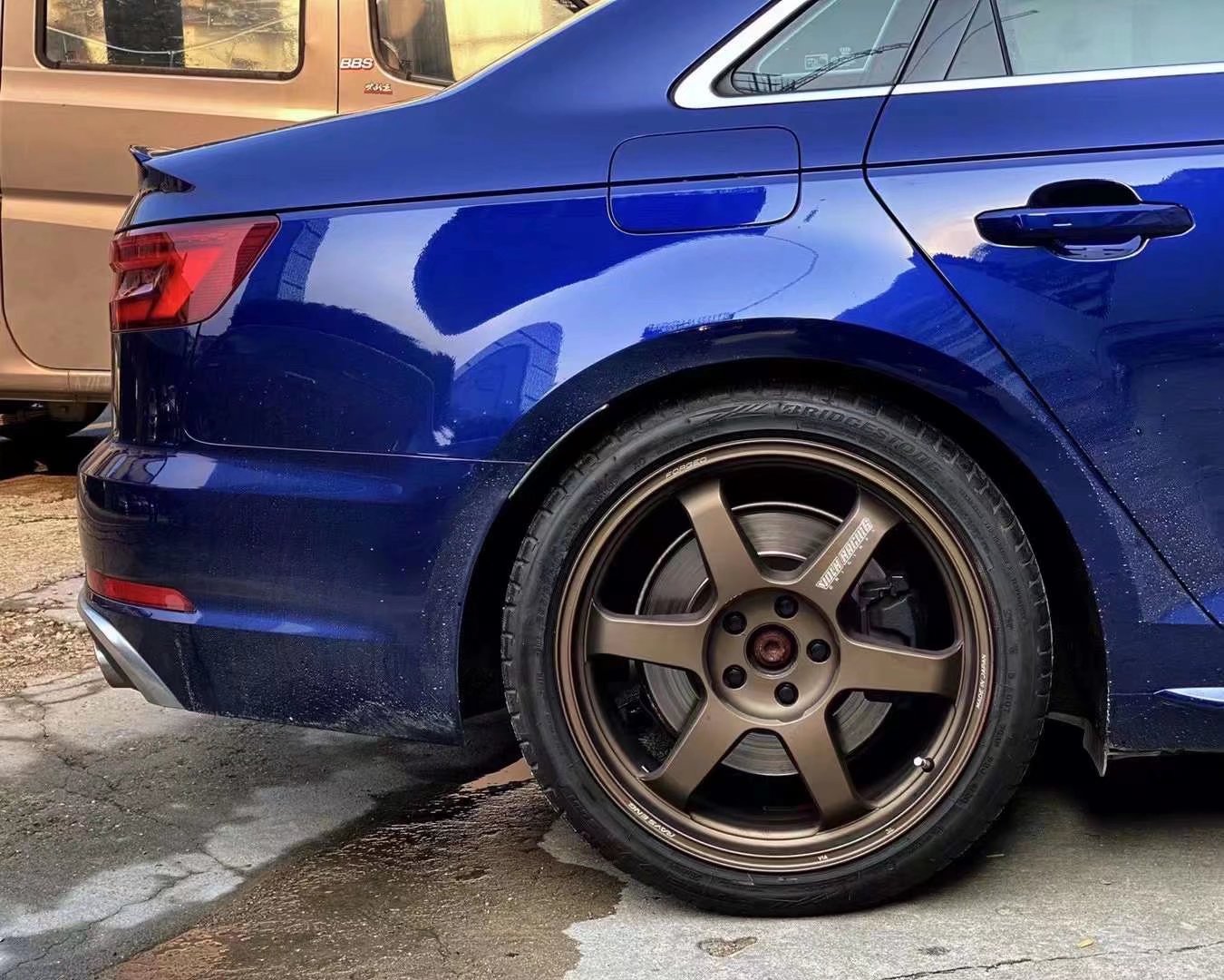 奧迪S4換 RAYS TE37 ultra  M-spec 新款古銅19寸完工