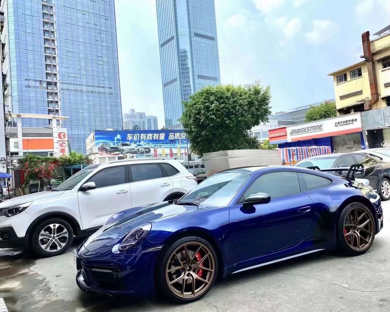 保時捷911換TLFW鍛造定制 前20寸后21寸完工