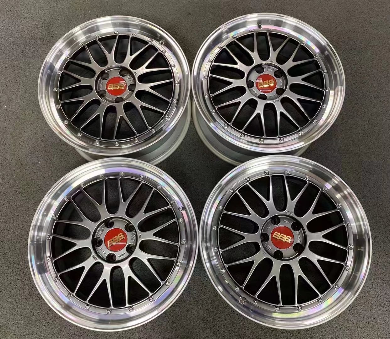 9.5新，日本BBS LM 鍛造19寸8.5J ET32 5×112 DB色