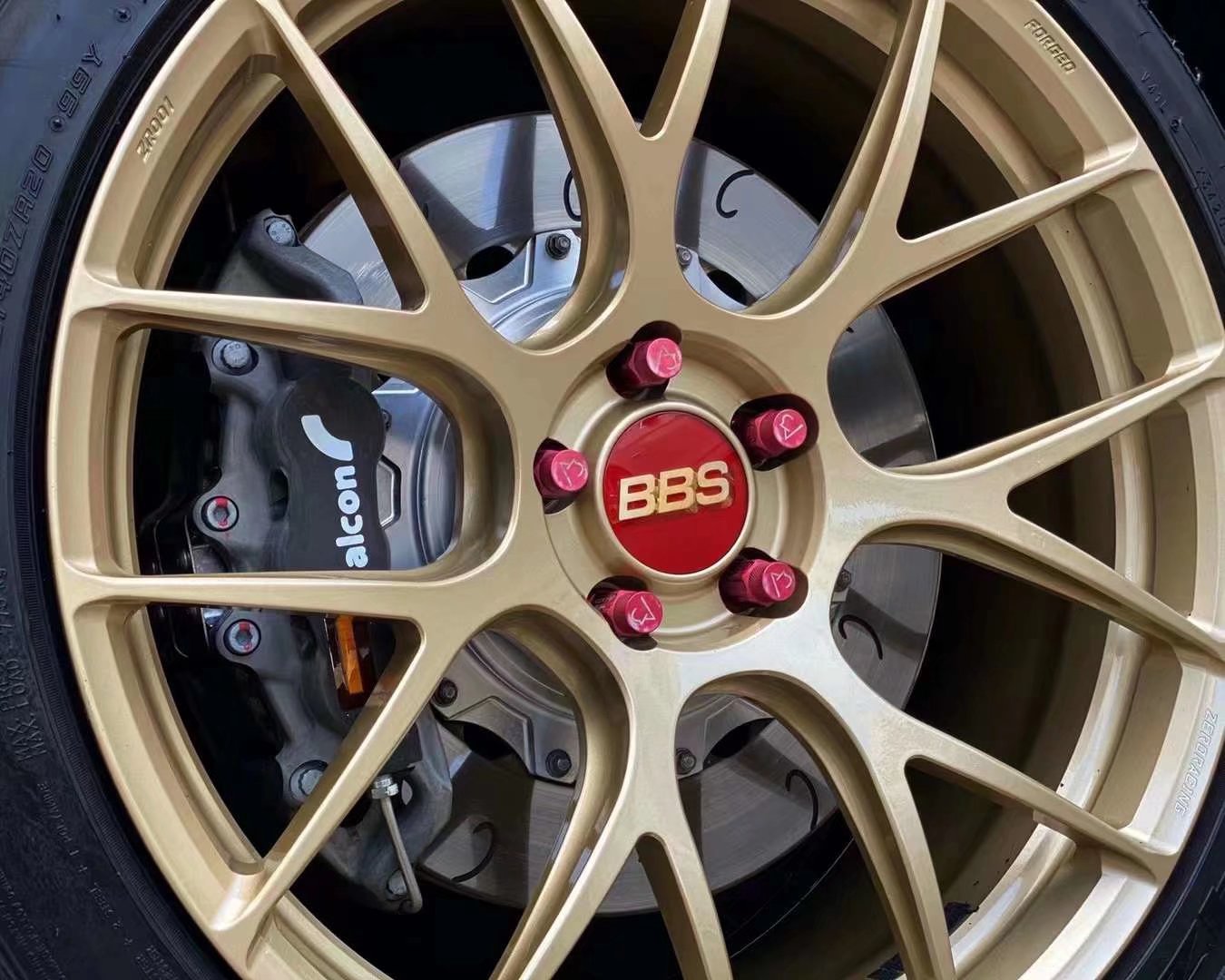 威爾法 換日本BBS REV7限量 20寸土豪金 完工 非常型！