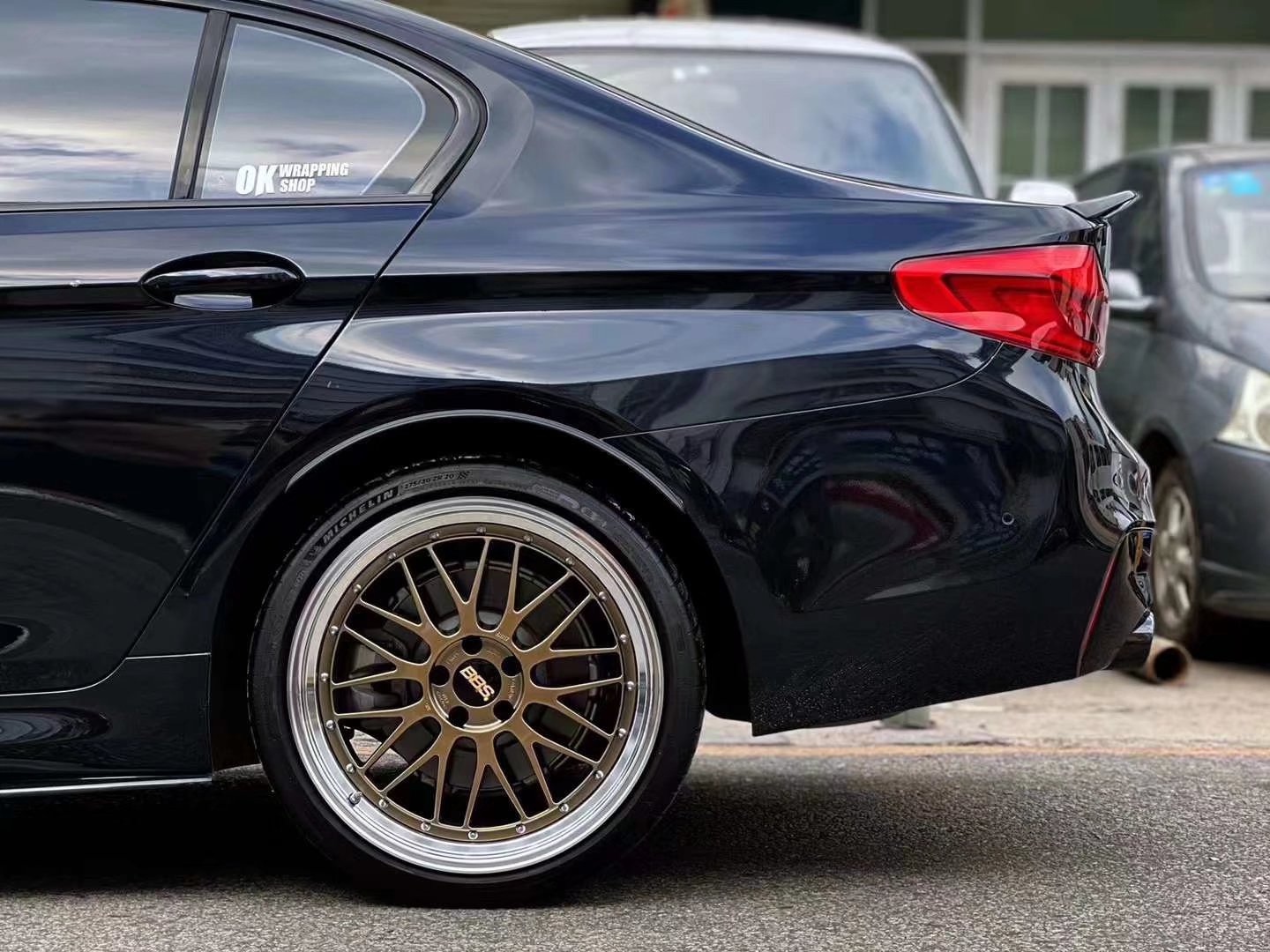 寶馬5系 ，換全新日本BBS LM  20寸 限量金 DG-BKBD 超級帥