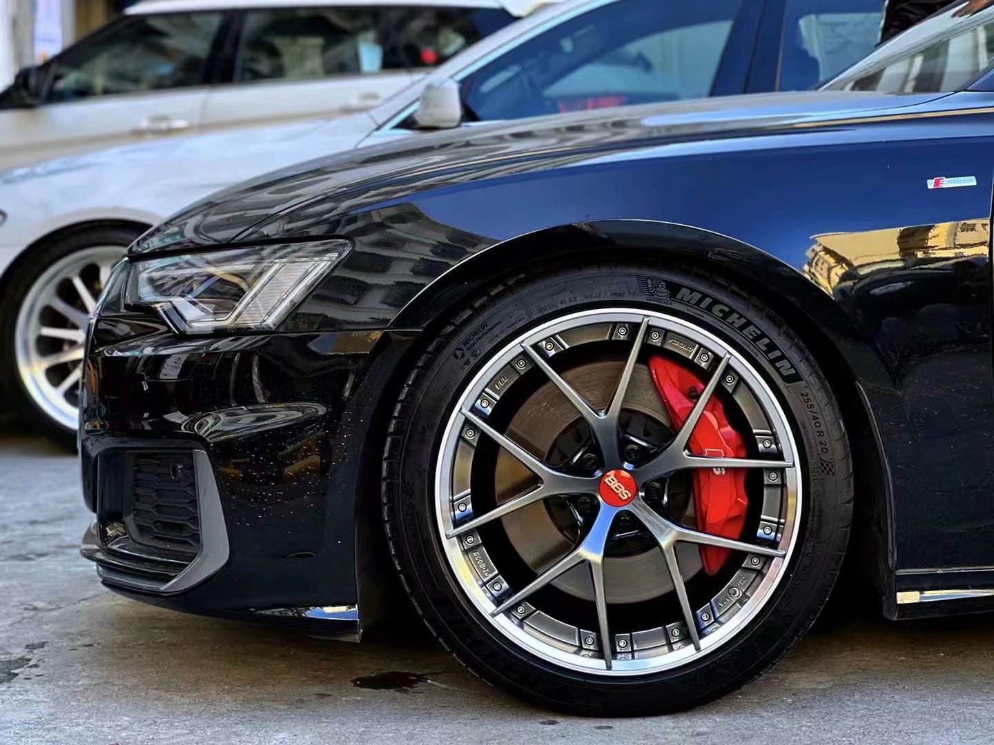 奧迪A6旅行 ，換全新日本 BBS RI-S 20寸 雙片鍛造 完工！