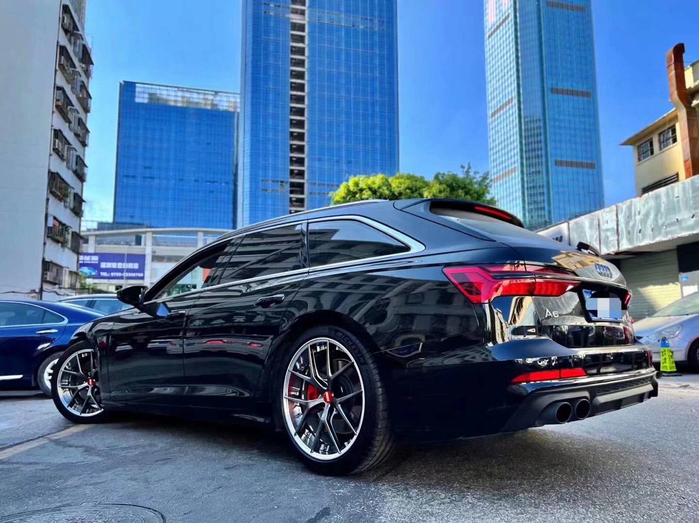 奧迪A6旅行 ，換全新日本 BBS RI-S 20寸 雙片鍛造 完工！