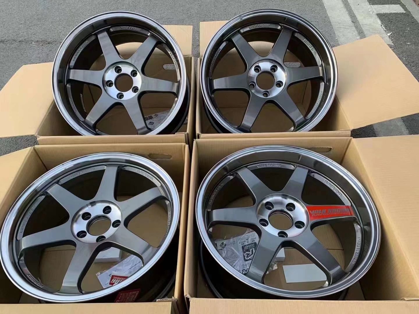 全新 Rays TE37 SL PG 訂制數(shù)據(jù)19寸8.5J ET23 9.5J ET33 5X112BMW 新3