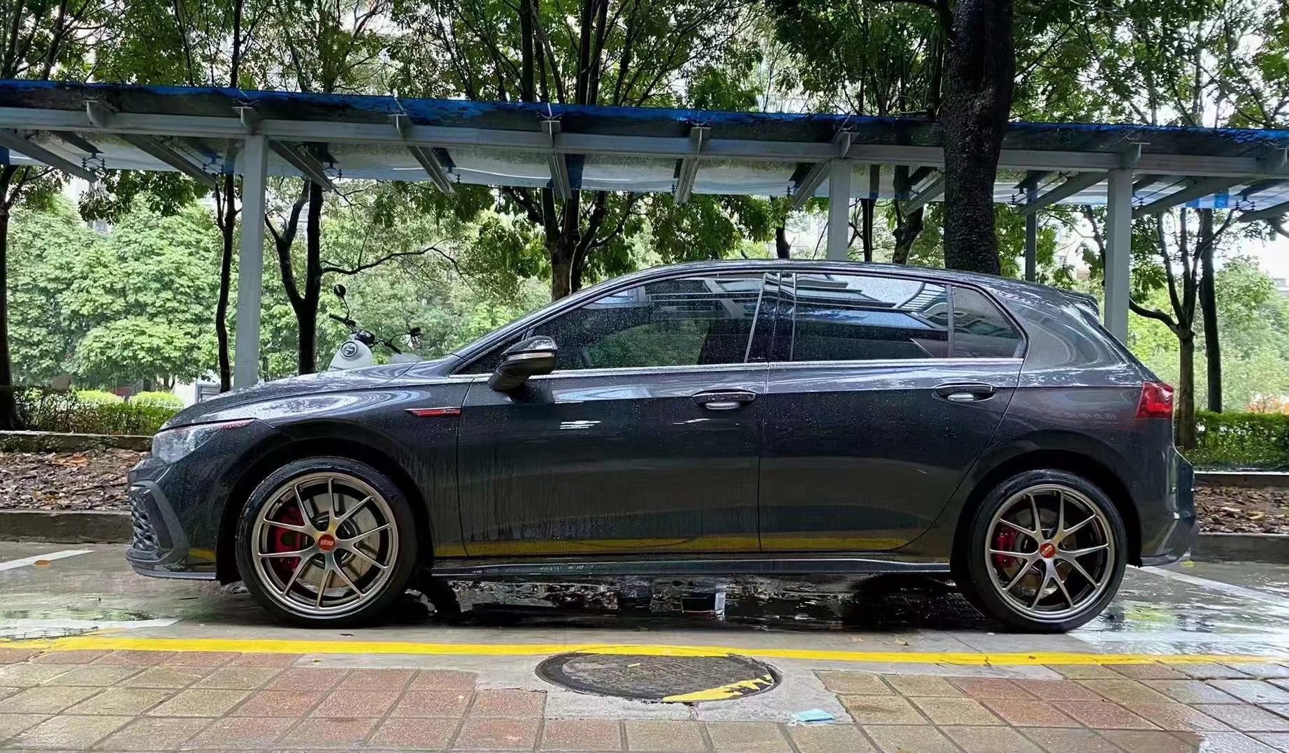 二手 日本BBS RIA單片鍛造 18寸8.5J ET45 5×112 DB色