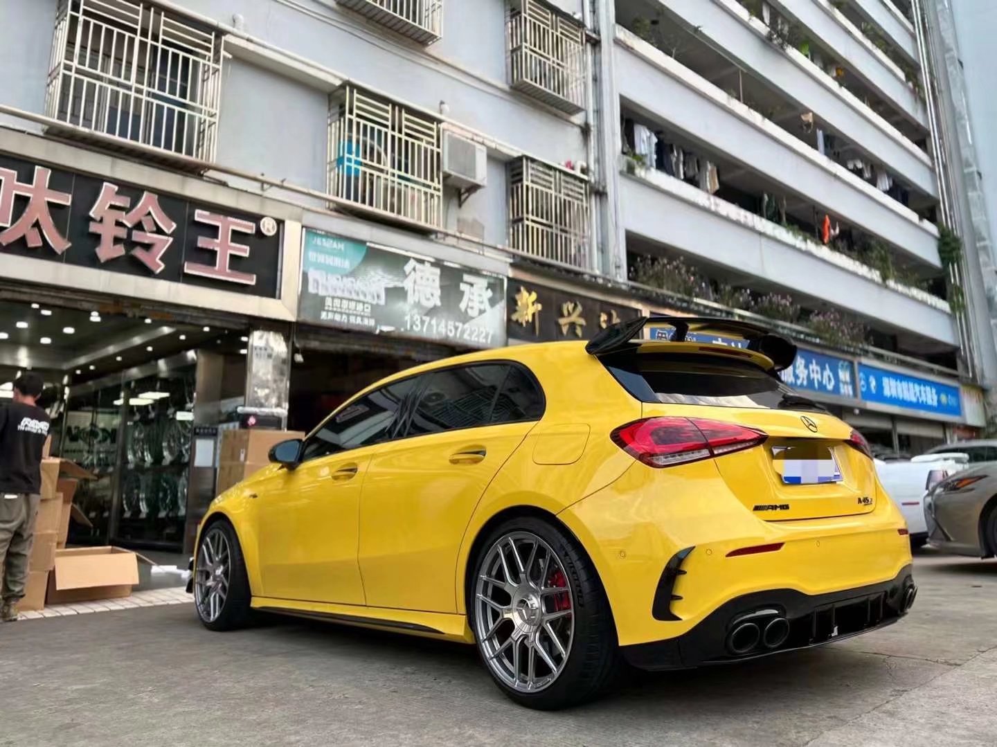 奔馳A45S換TLFW鍛造定制19寸完工