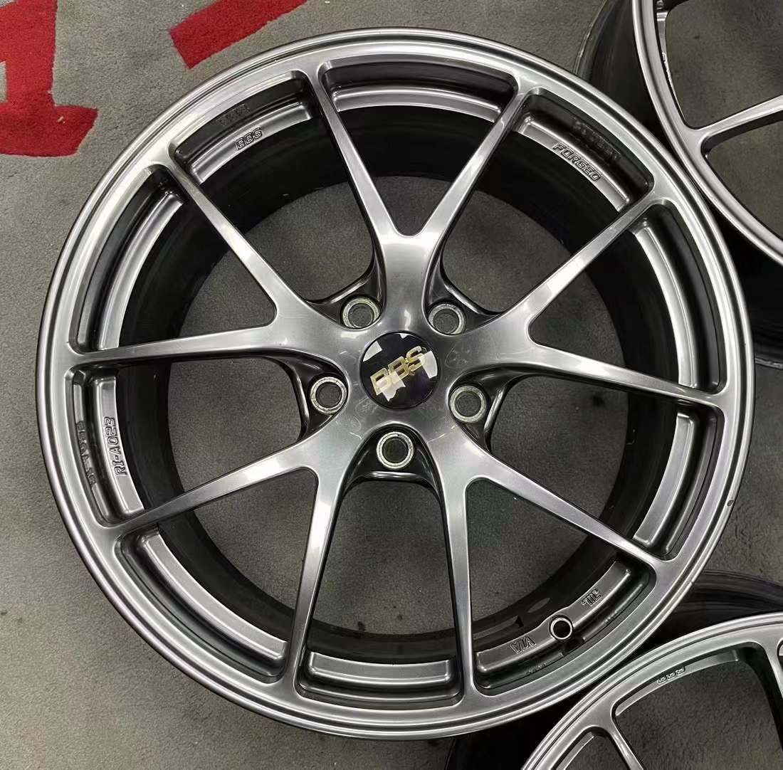 正品 日本BBS RIA DB色 鍛造數(shù)據 18寸 8.5J ET45 5×112合裝 A3 S3 GTI 高R CLA